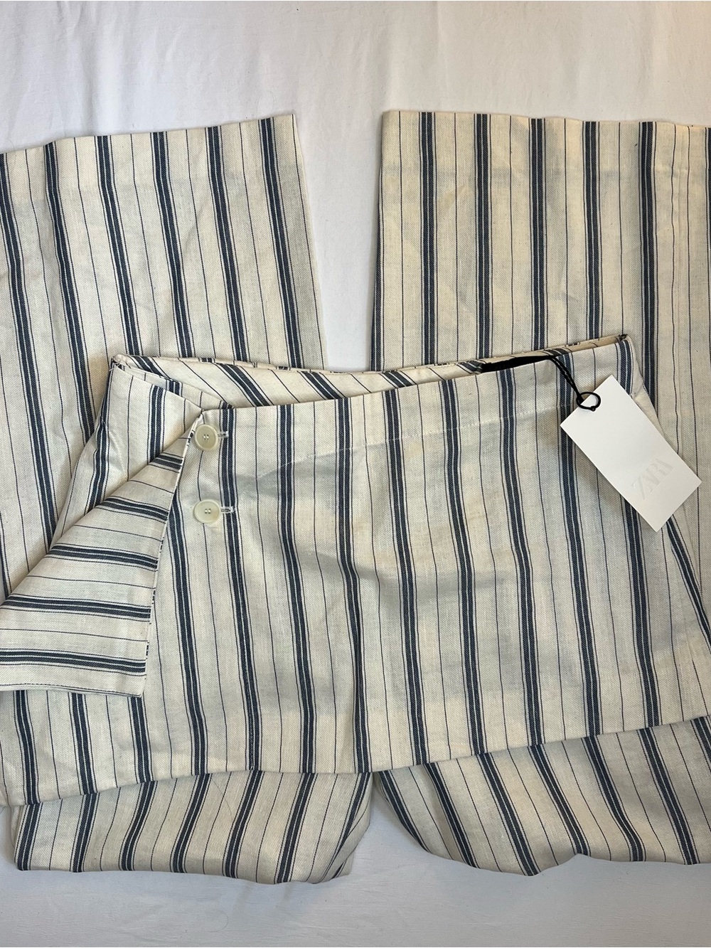 Zara ZW Collection Striped Pareo Pants